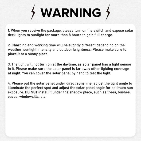 Pack Of 08 - Modern Solar Powered Fence Lights