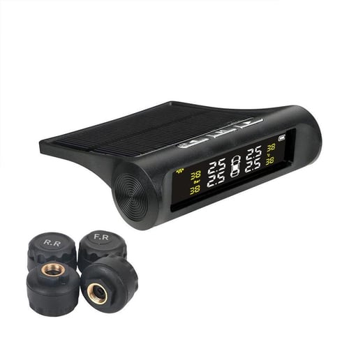 Pack Of 02 -  Solar Power Car Tire Pressure Monitoring Tool