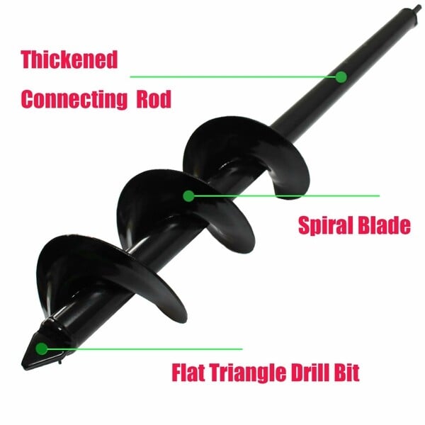 Pack Of 03 - Easy Gardening Auger Spiral Drill Bit