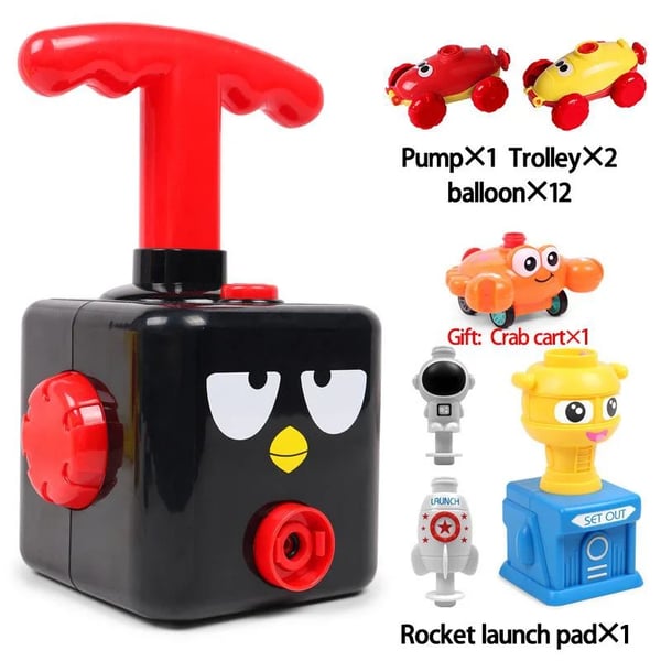 Pack Of 02 -  Balloon Car Toy Pump Set