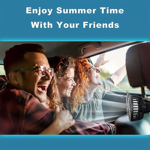 Pack Of 3 - Adjustable Car Backseat Fan
