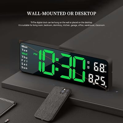 Pack of 2 - Fullscreen Digital Wall Clock Large Display