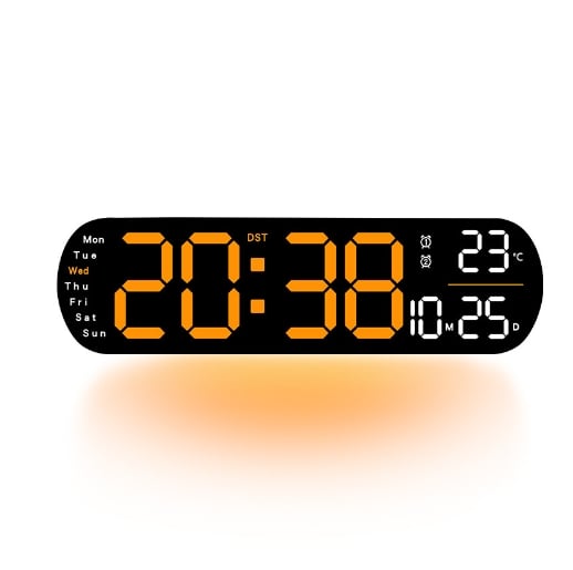 Pack of 2 - Fullscreen Digital Wall Clock Large Display