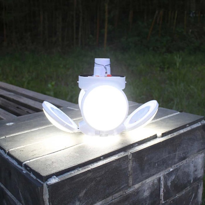Pack Of 02 -  2 in 1 Folding Solar Lamp