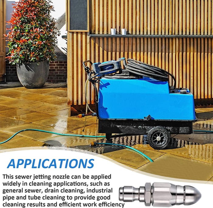 Pack Of 05 - 1/4 Quick Connect Stainless Nozzle Set