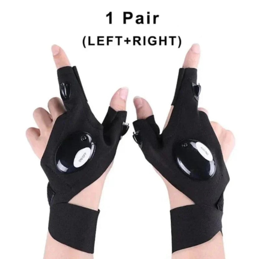 pack Of 04	Hands-Free LED Half Finger Gloves