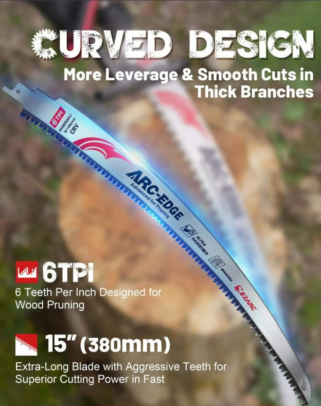 Pack Of 03 - Tree Trimming/Wood Cutting â Japanese Teeth 6 TPI Reciprocating Saw Blade