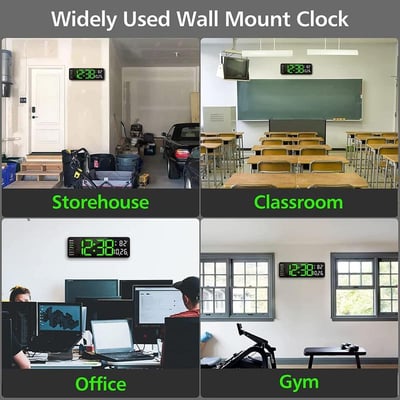 Pack of 2 - Fullscreen Digital Wall Clock Large Display
