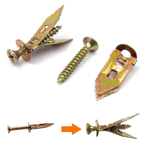 Pack Of 03 - Self Drilling Drywall Anchors with Screws Kit