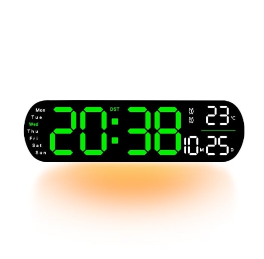 Pack of 2 - Fullscreen Digital Wall Clock Large Display