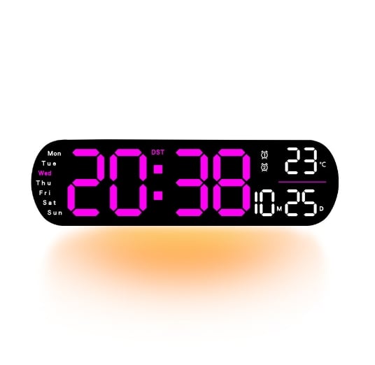 Pack of 2 - Fullscreen Digital Wall Clock Large Display