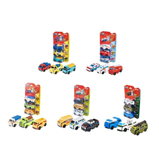 Pack of 03 -  Anti-Reverse Car Toy Set