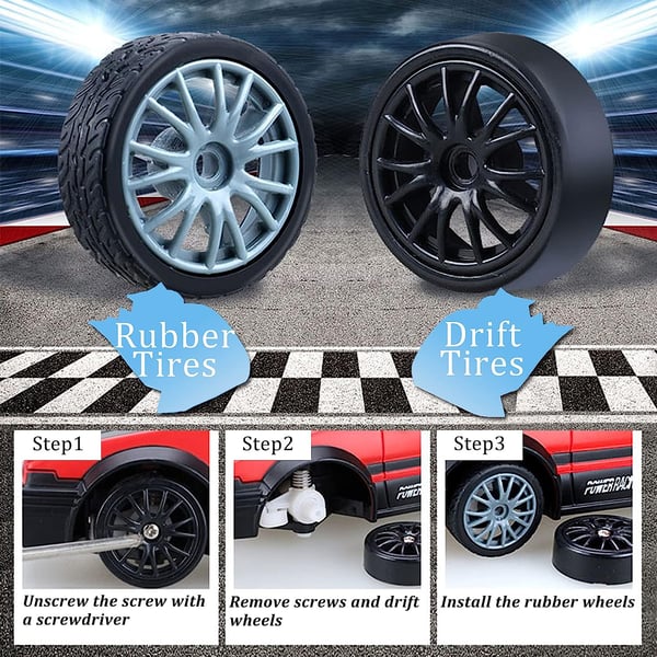 Pack Of 3 - Tabletop Drift Rc Car