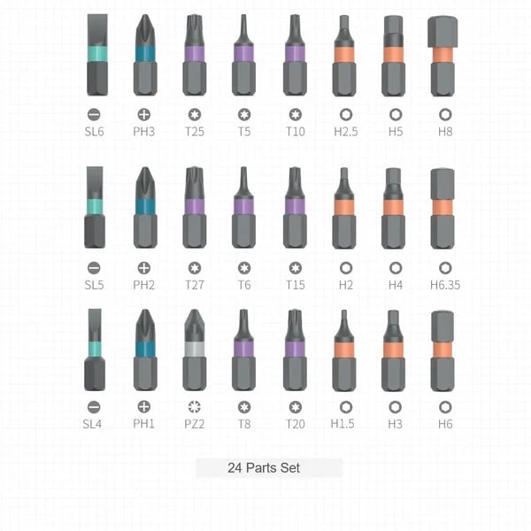 DIY Screwdriver 24 In 1, Switchable Screwdriver