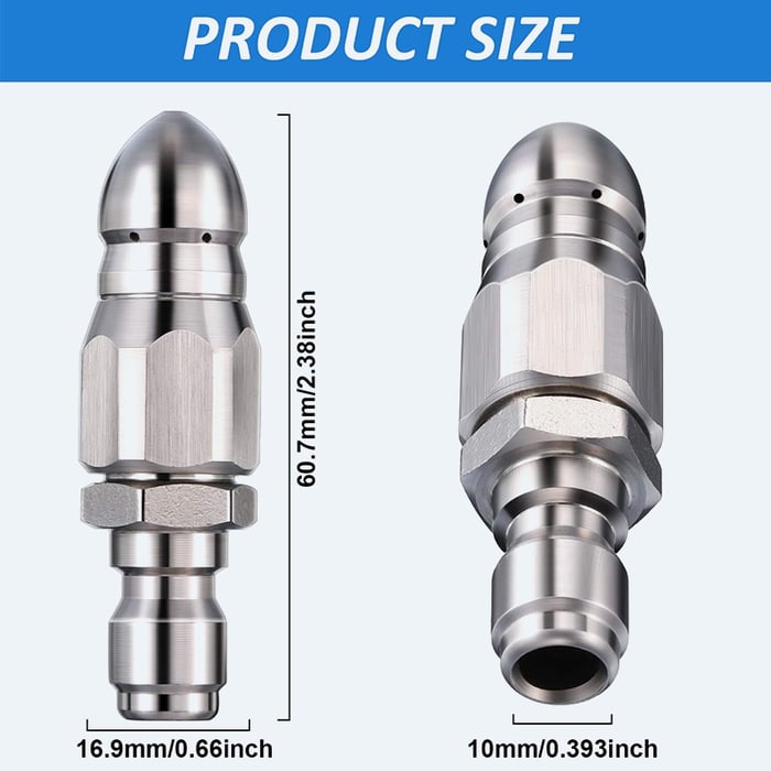 Pack Of 05 - 1/4 Quick Connect Stainless Nozzle Set