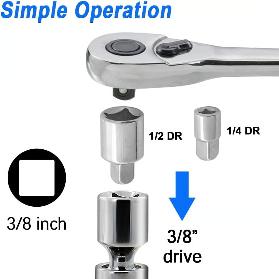 Pack Of 02 - 6PCS 3/8-Inch Drive Magnetic Swivel Spark Plug Socket Set