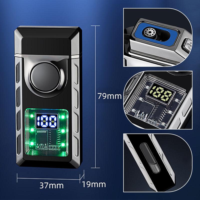 Pack Of 02 -  Multi-Functional Dual Flame Lighter with Colored Lights