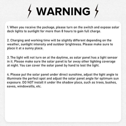 Pack Of 08 - Modern Solar Powered Fence Lights