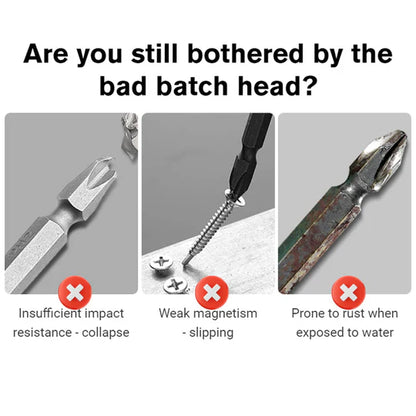 Pack Of 2 - D1 Anti-slip And Shock-proof Bits With Phillips Screwdriver Bits