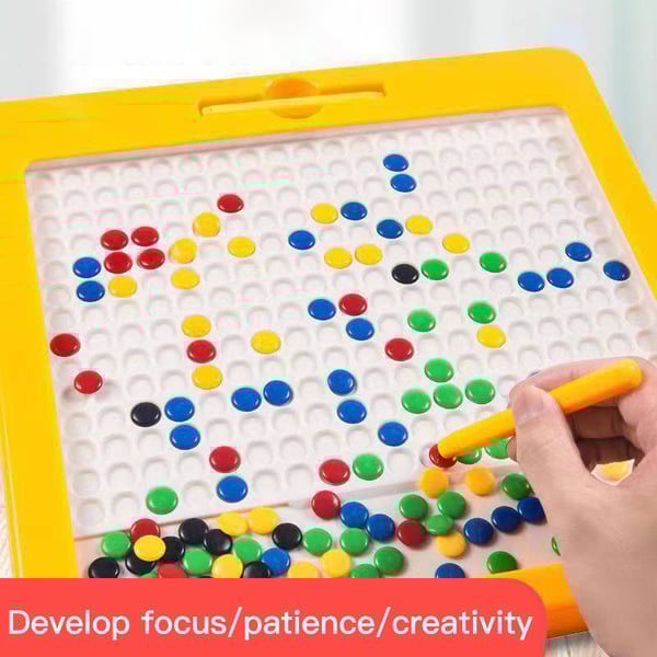 Pack Of 02 -  Color doodle fun Magnetic Writing board with 4 shape stamps, Easy slide eraser
