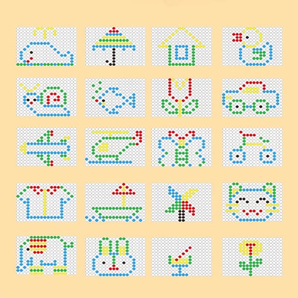 Pack Of 02 -  Color doodle fun Magnetic Writing board with 4 shape stamps, Easy slide eraser