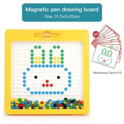 Pack Of 02 -  Color doodle fun Magnetic Writing board with 4 shape stamps, Easy slide eraser