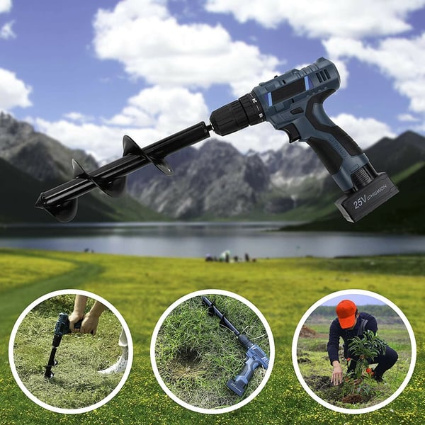 Pack Of 03 - Easy Gardening Auger Spiral Drill Bit