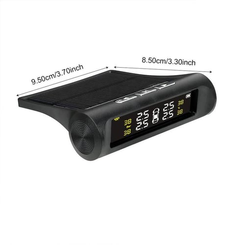 Pack Of 02 -  Solar Power Car Tire Pressure Monitoring Tool