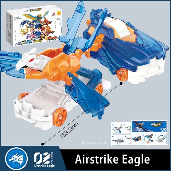 Pack Of 03 -  720° Flip & Morph Toy Car