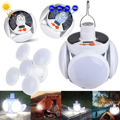 Pack Of 02 -  2 in 1 Folding Solar Lamp