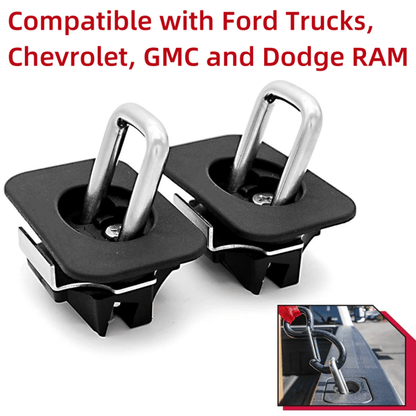 Pack of 04 -  Retractable Auto Ratchet Strap with RAIL BRACKET BUNDLE