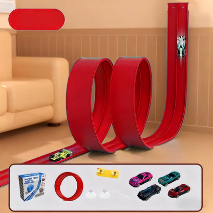 Flex Tracks 15Ft for Kids, STEM Flexible Race Car Ramp Track