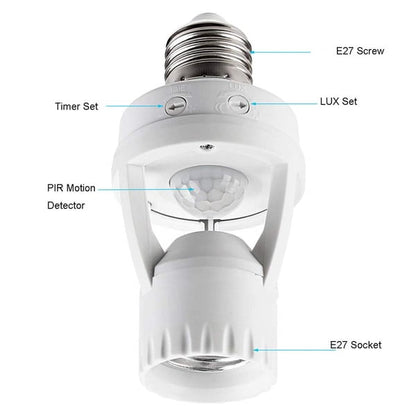 Pack of 6 - Motion Sensor Light Socket