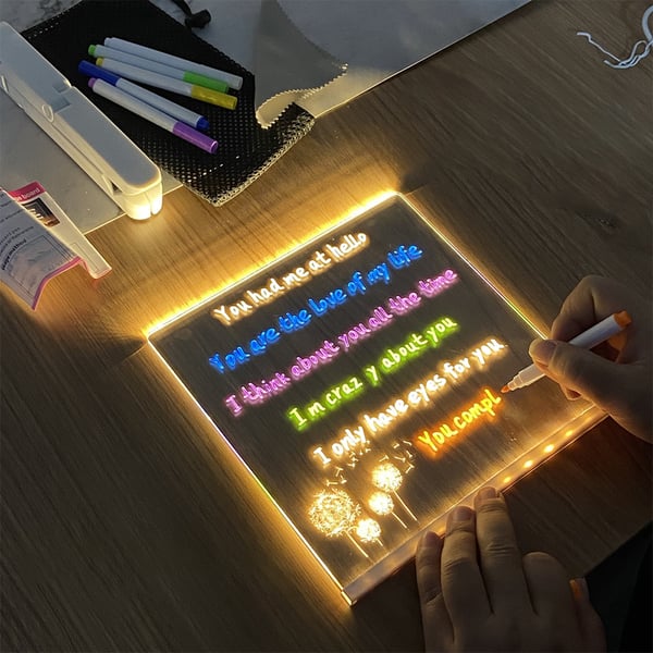 Pack of 02 -  LED Note Board with Colors