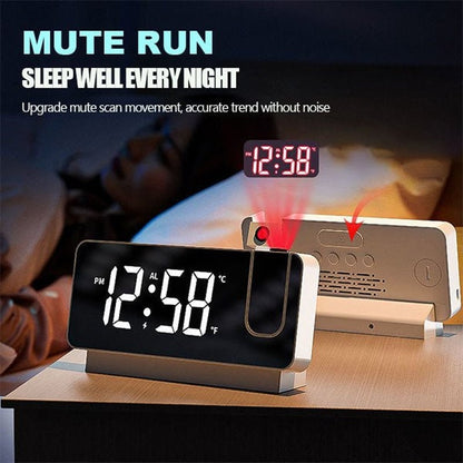Pack of 2 - Mirror Projection Alarm Clock