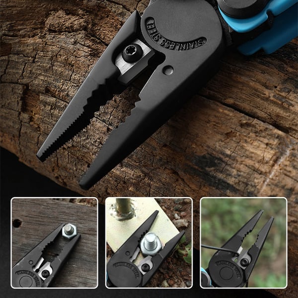 Pack Of 02- Portable Folding Multifunctional Stainless Steel Pliers