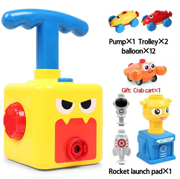 Pack Of 02 -  Balloon Car Toy Pump Set
