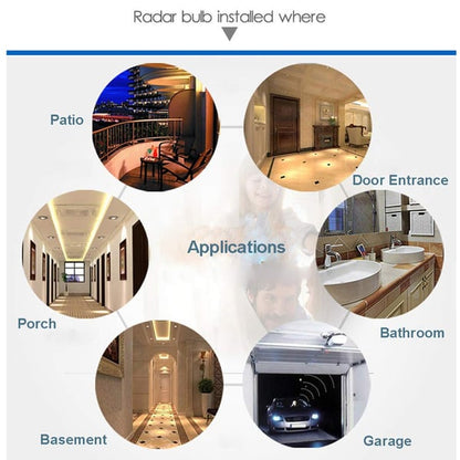 Pack of 6 - Motion Sensor Light Socket