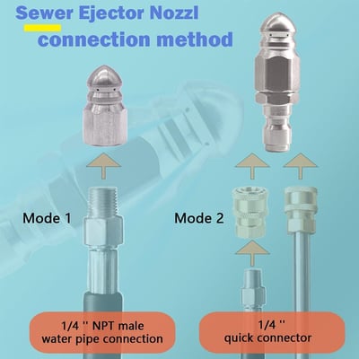 Pack Of 05 - 1/4 Quick Connect Stainless Nozzle Set