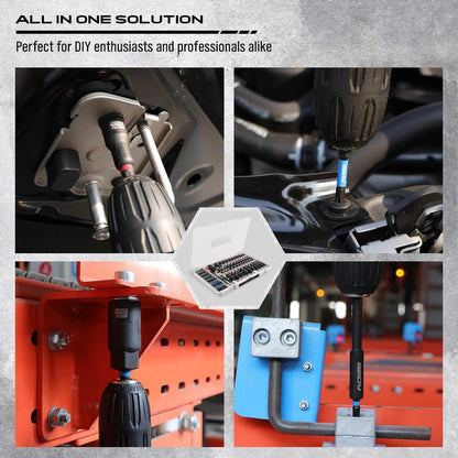 Pack Of 02 - 80-Piece Magnetic Impact Nut Driver Set Metric & SAE