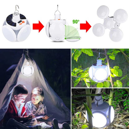 Pack Of 02 -  2 in 1 Folding Solar Lamp