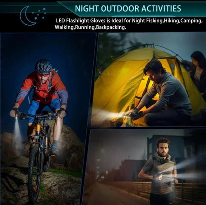 pack Of 04	Hands-Free LED Half Finger Gloves