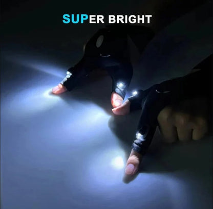 pack Of 04	Hands-Free LED Half Finger Gloves