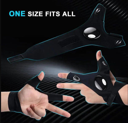 pack Of 04	Hands-Free LED Half Finger Gloves