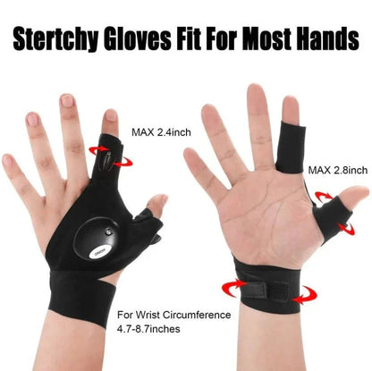 pack Of 04	Hands-Free LED Half Finger Gloves