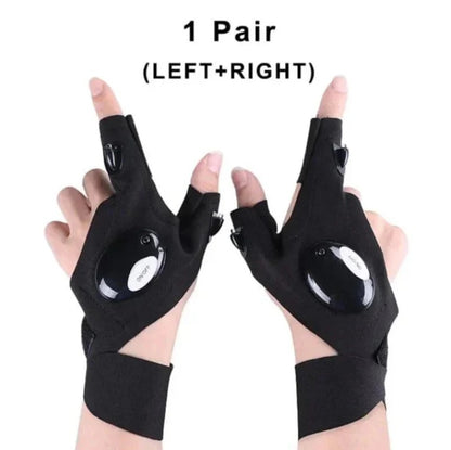 pack Of 04	Hands-Free LED Half Finger Gloves