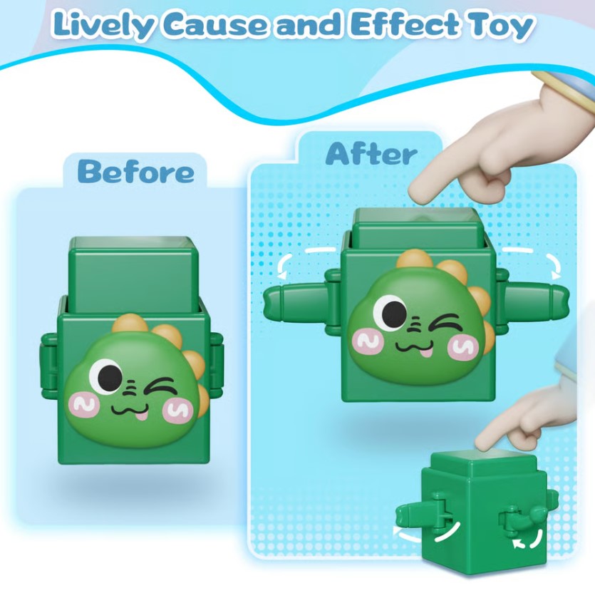 Pack Of 03 - Baby Stacking Toy – Animal Stacking Blocks Set