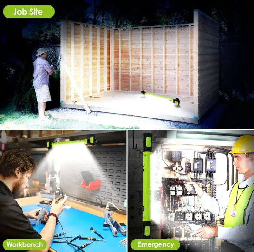 Pack Of 05 - 🔥🌟🔦3000 Lumens Rechargeable Work Light — Bright, Tough & Built for Every Job💡