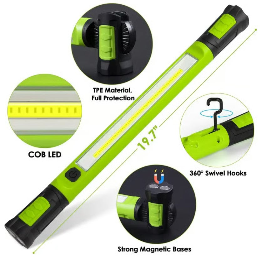 Pack Of 05 - 🔥🌟🔦3000 Lumens Rechargeable Work Light — Bright, Tough & Built for Every Job💡