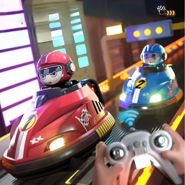 pack of 2 - Remote control bumper cars